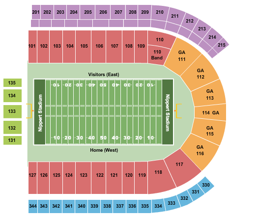 Nippert Stadium Seating Chart | Nippert Stadium | Cincinnati ...